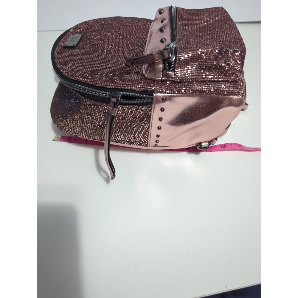 Victoria Secret Sparkly Pink Mini Backpack Sequins Metallic Pink Party City club - Picture 12 of 16